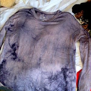 Long sleeve multicolor marble grey sweater